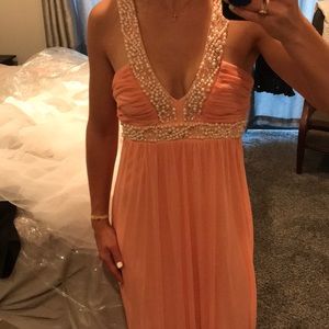 Peach long gown